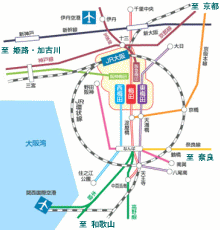 大阪・神戸・京都・奈良・和歌山 周辺エリアマップ
