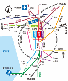 大阪・神戸・京都・奈良・和歌山 周辺エリアマップ